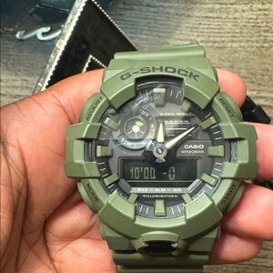 G-Shock Men's Analog-Digital Green Resin Strap Watch